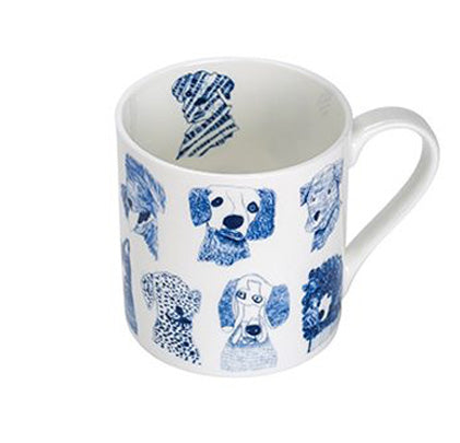 ARTHOUSE Blue Dogs Fine Bone China Mug