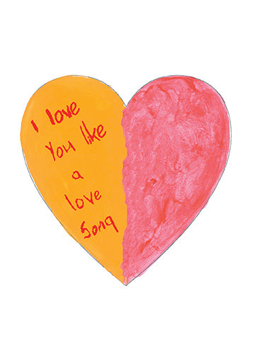 'I love you like a love song' Valentine's Day Card