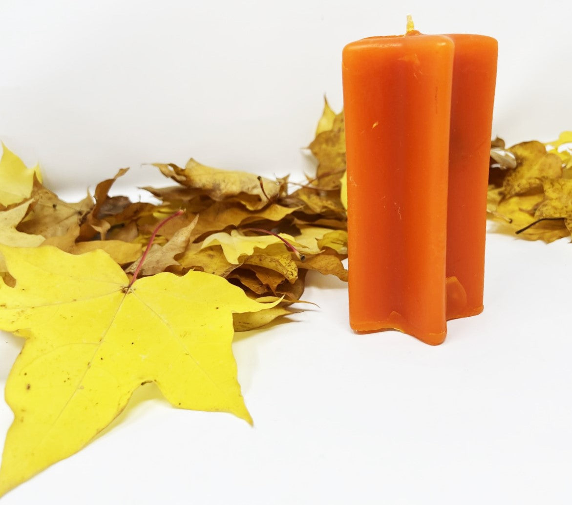 Orange Star Pillar Candle