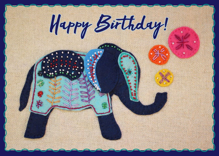 Ceremonial Elephant Birthday Card