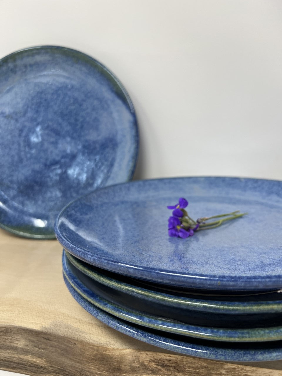 Blue Stoneware Dinner Plates