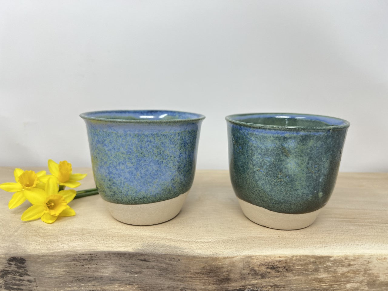 Blue Dip-Glaze Stoneware Beaker