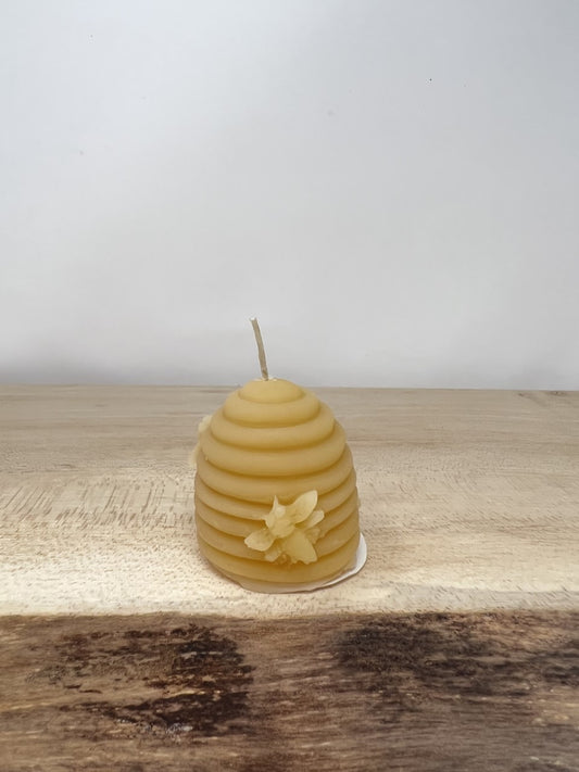Small beeswax candle